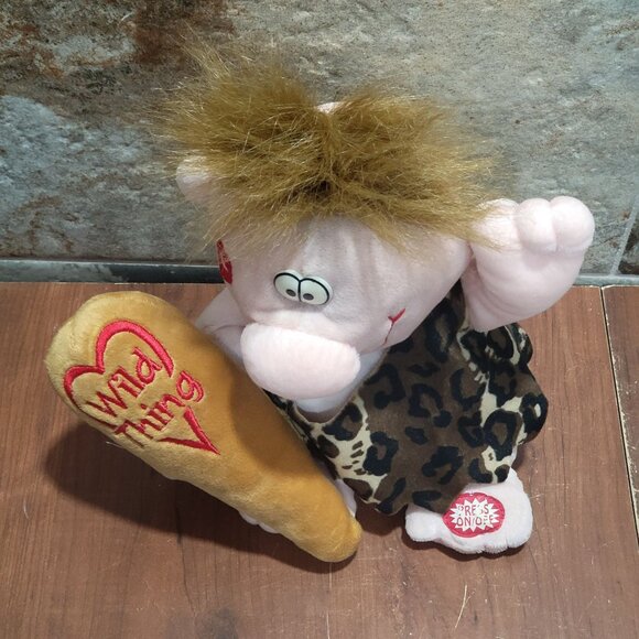 Vintage Animated Chip The Caveman Singing Wild Thing Plush - Picture 3 of 15